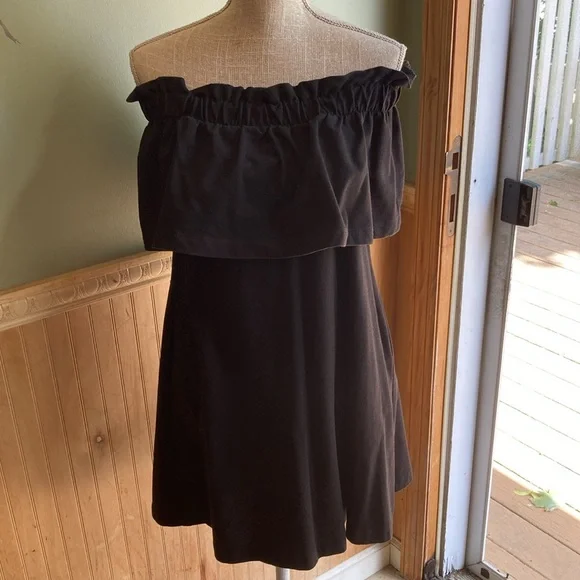 h&m black off shoulder dress H&M Black Dress 8 main image 1